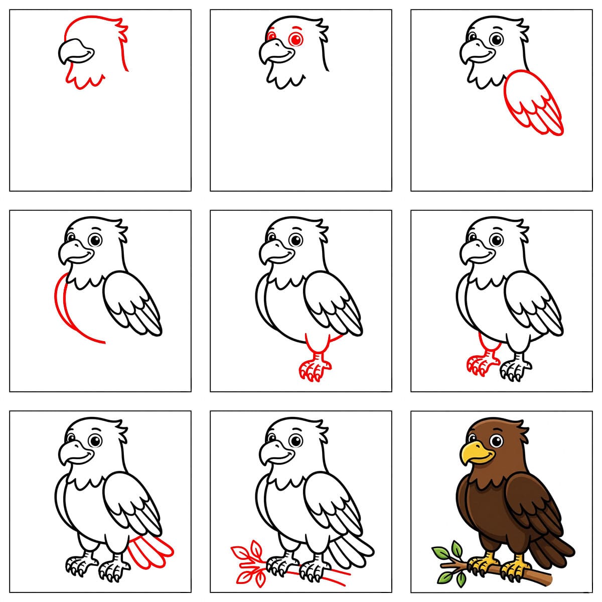 Perched Eagle Drawing Ideas