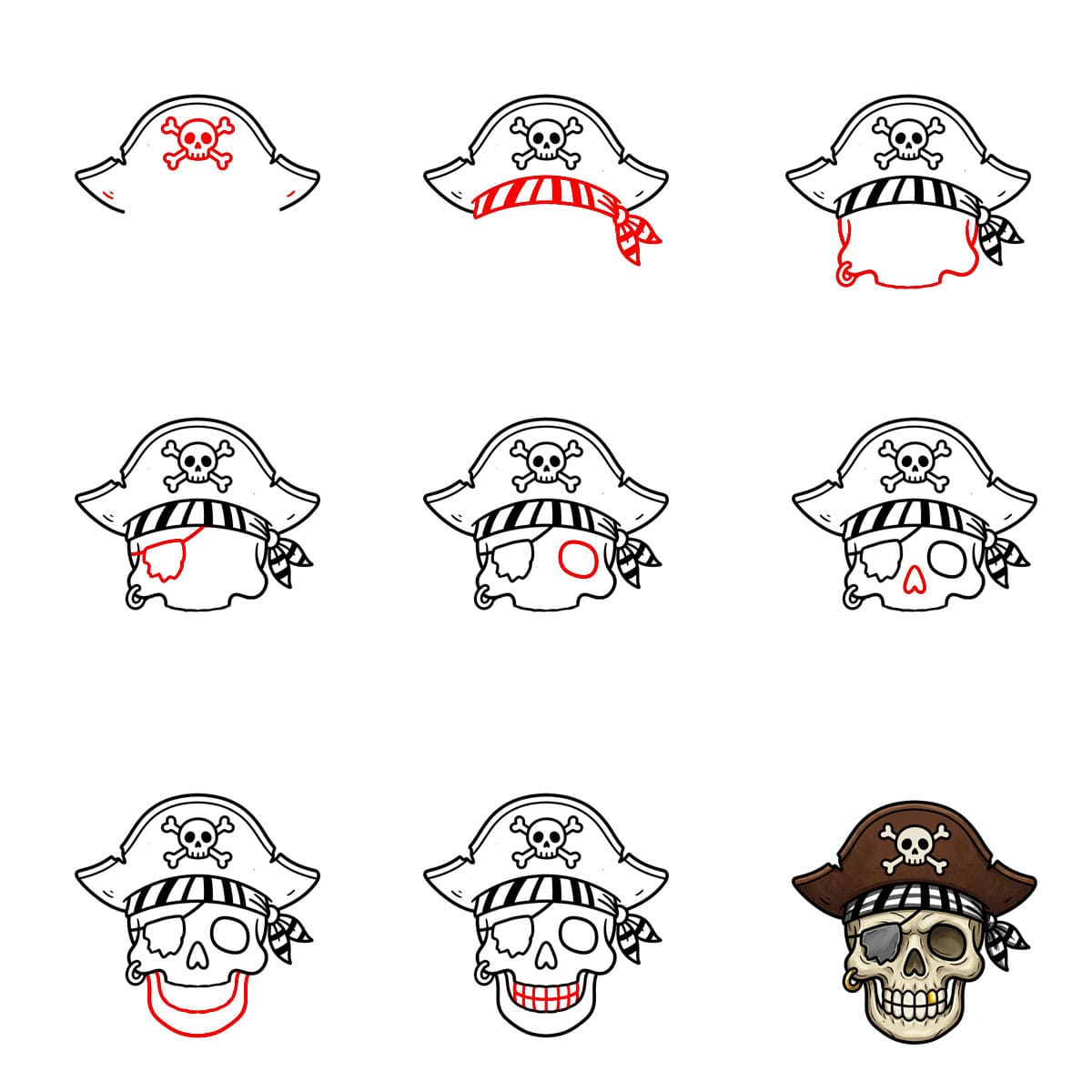 Pirate Skull Drawing Ideas