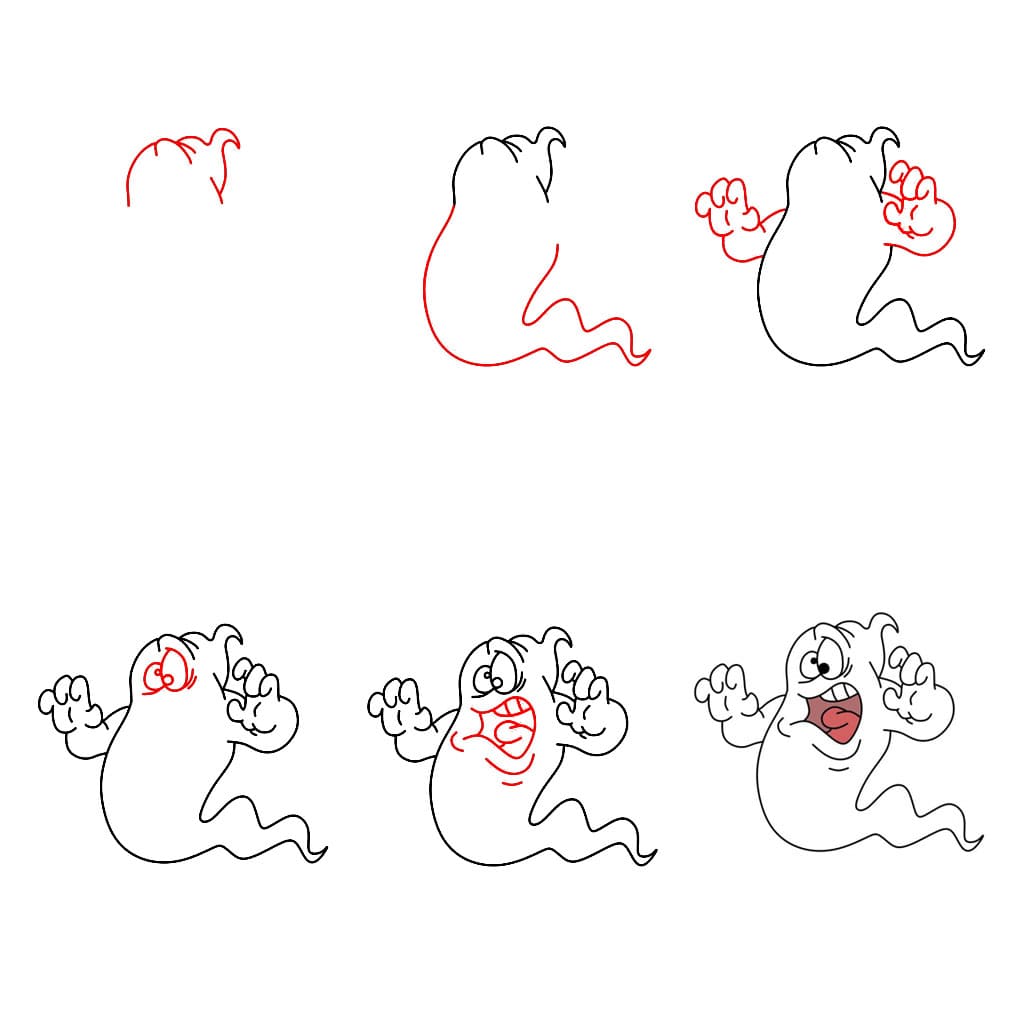 Playful Ghost Drawing Ideas