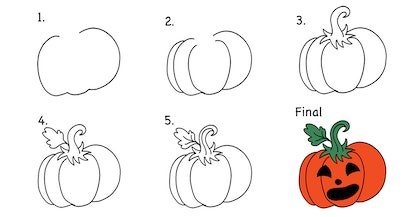 How to draw Pumpkin idea 12