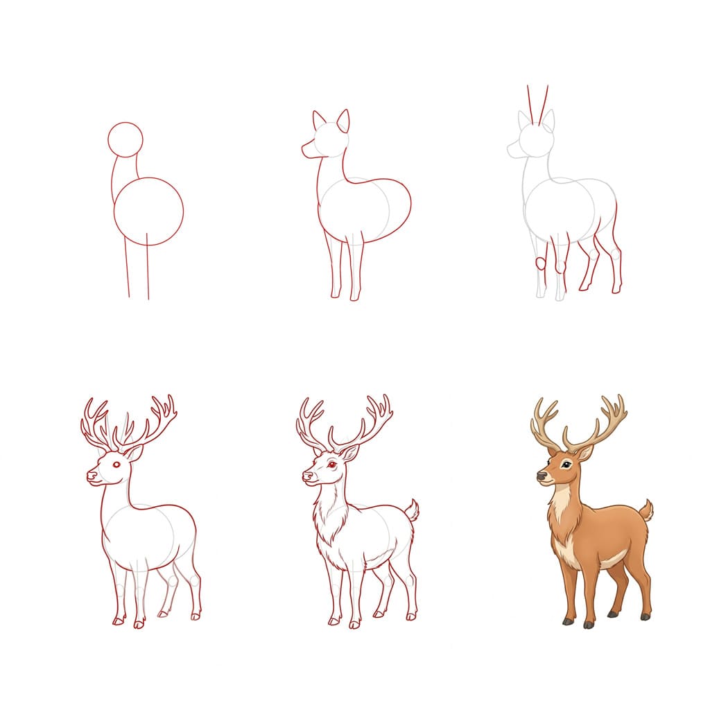 Reindeer free Drawing Ideas