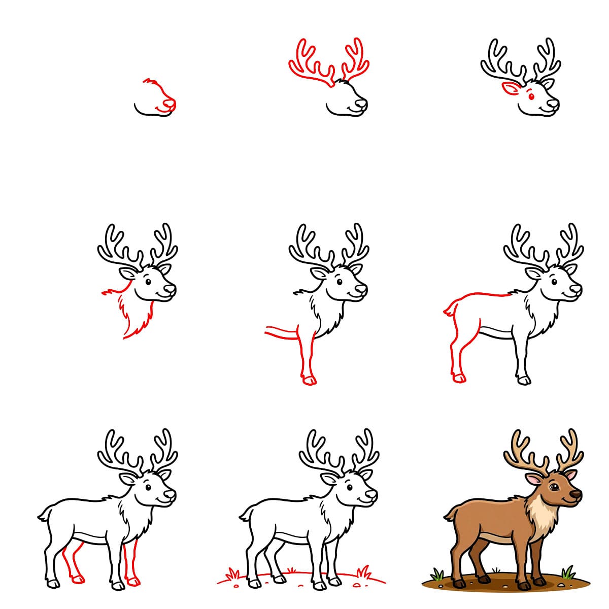 Reindeer friendly Drawing Ideas