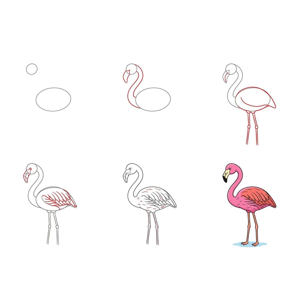 Serene Flamingo Drawing Ideas