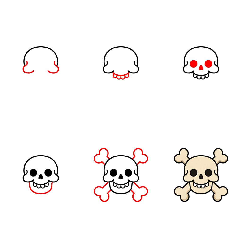 Skull easy Drawing Ideas