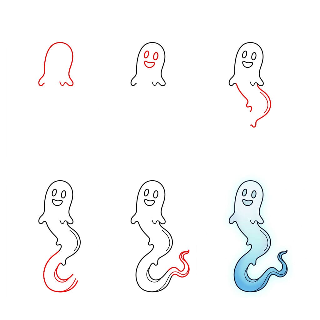 Slim Ghost Drawing Ideas