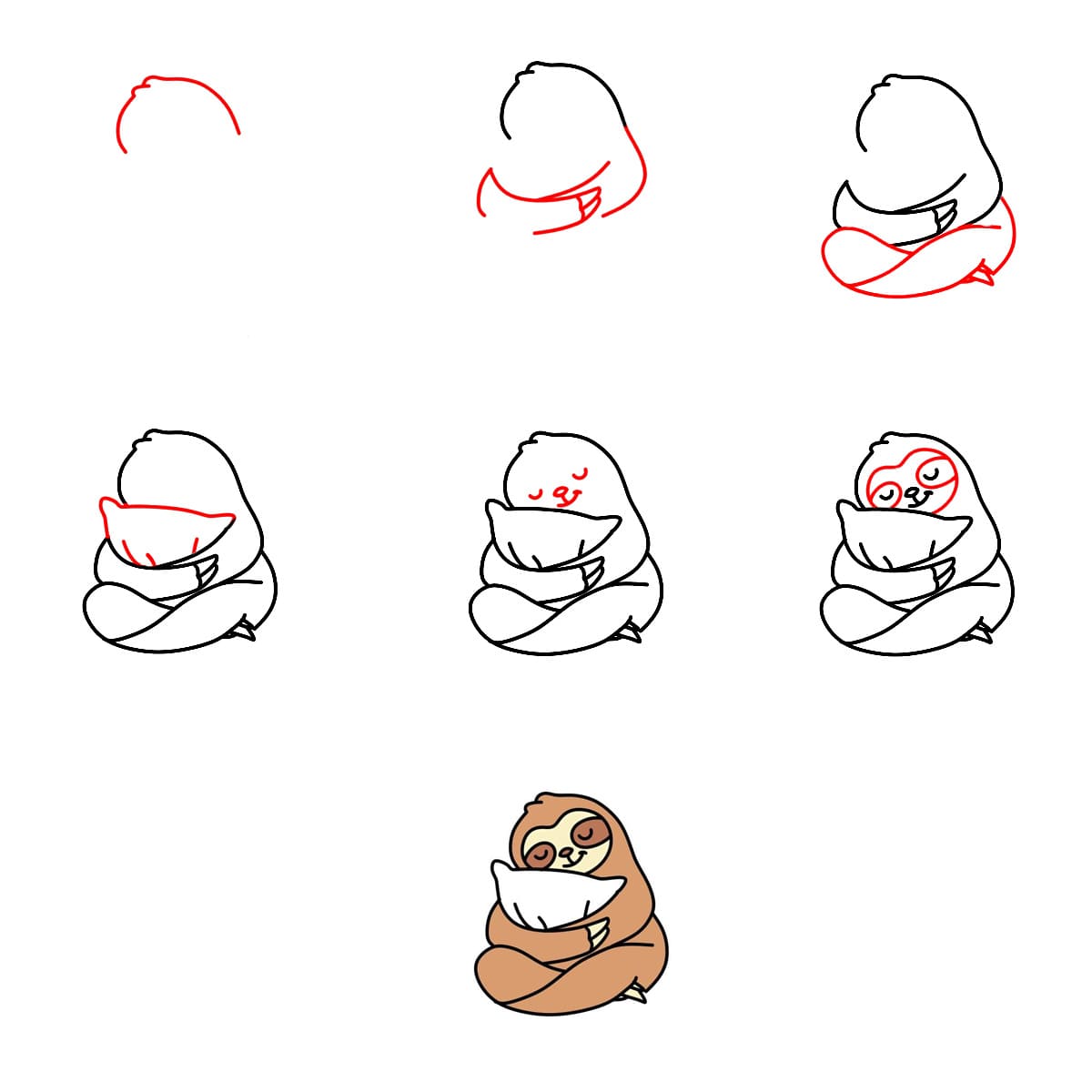 Sloth and pillow Drawing Ideas