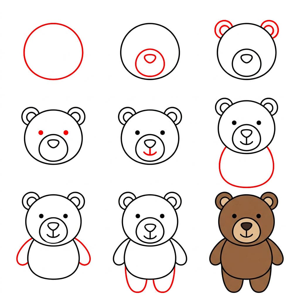 Standing bear Drawing Ideas