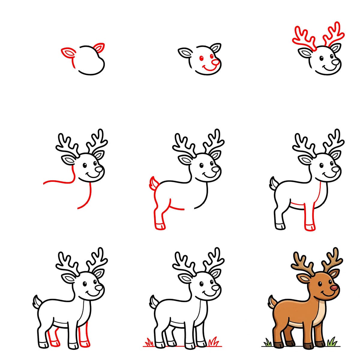 Young Reindeer Drawing Ideas