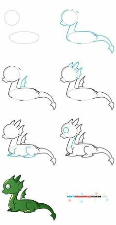 How to draw A detailed dragon step by step