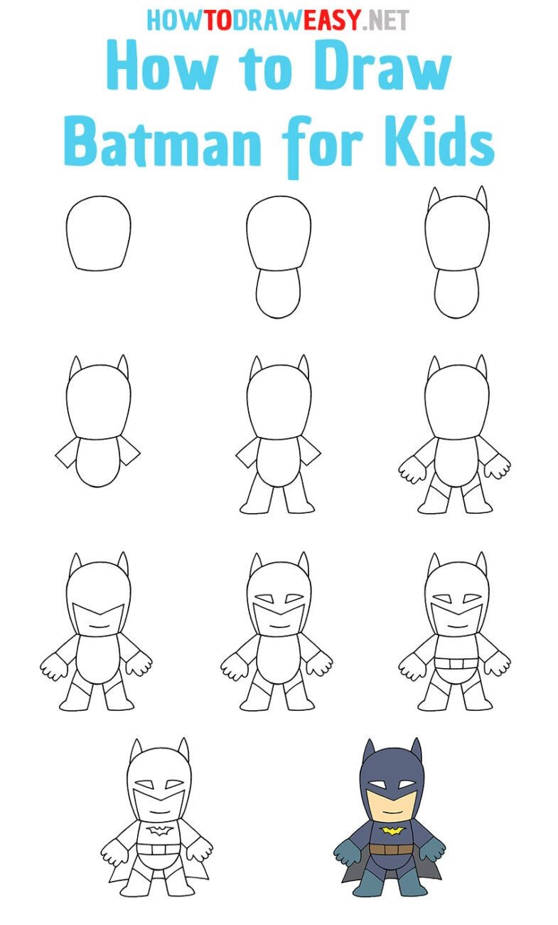 A simple Batman Drawing Ideas