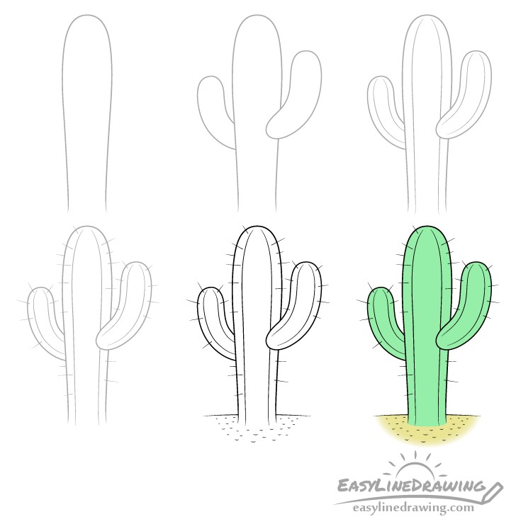 A simple cactus Drawing Ideas