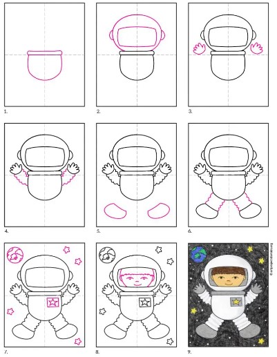 Astronaut idea 2 Drawing Ideas