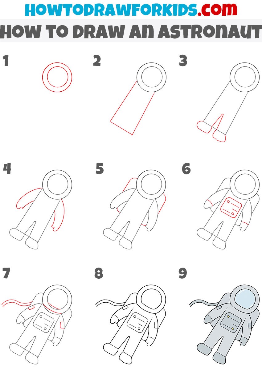 How to draw Astronaut idea 5