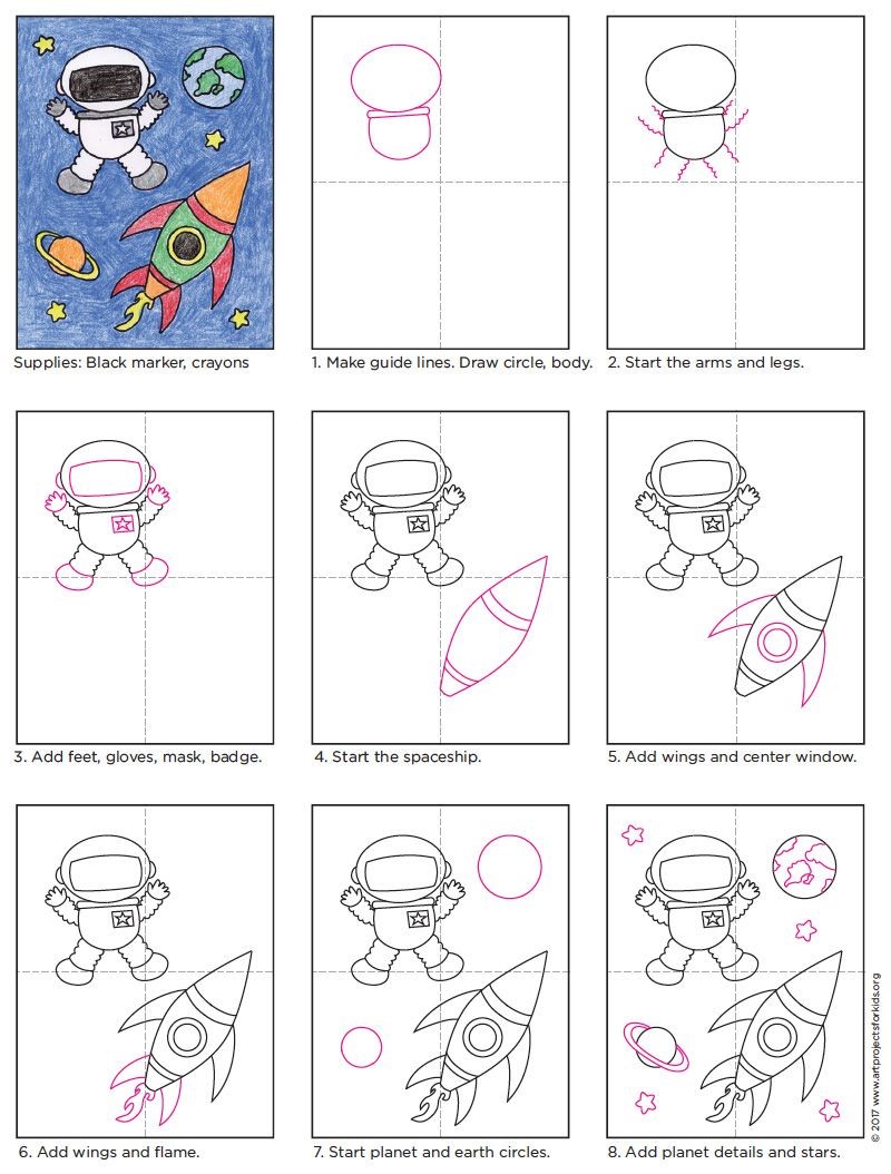 How to draw Astronaut idea 7