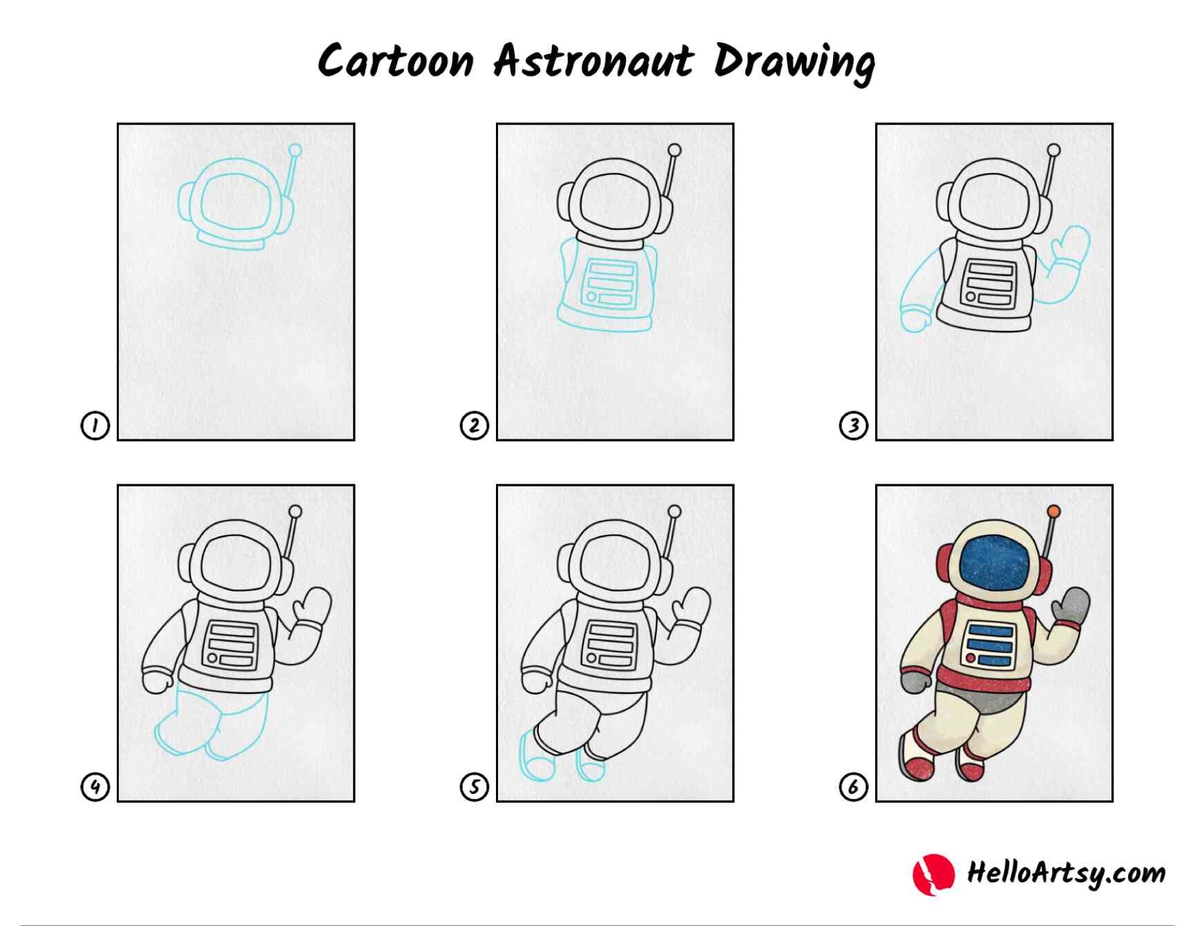 Astronaut idea 9 Drawing Ideas