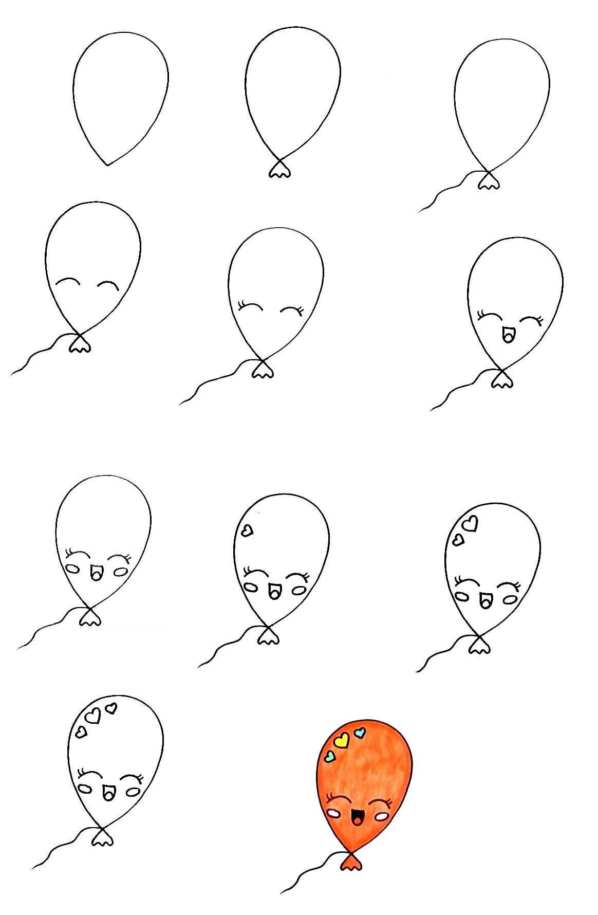 How to draw Balloon idea (9)