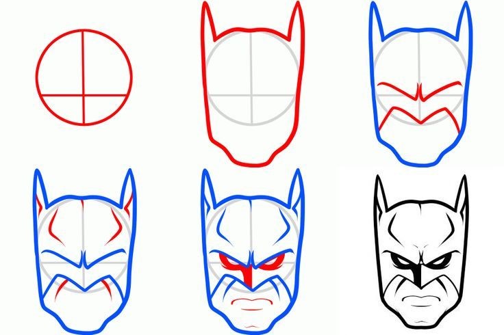 Batman head Drawing Ideas