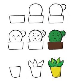 How to draw Cactus idea 10