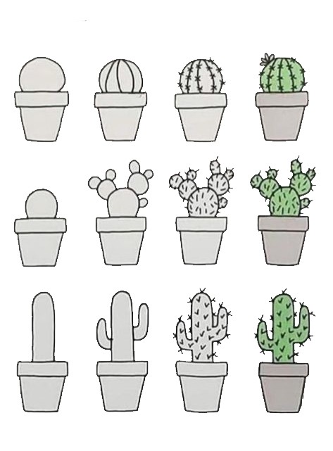 Cactus idea 15 Drawing Ideas