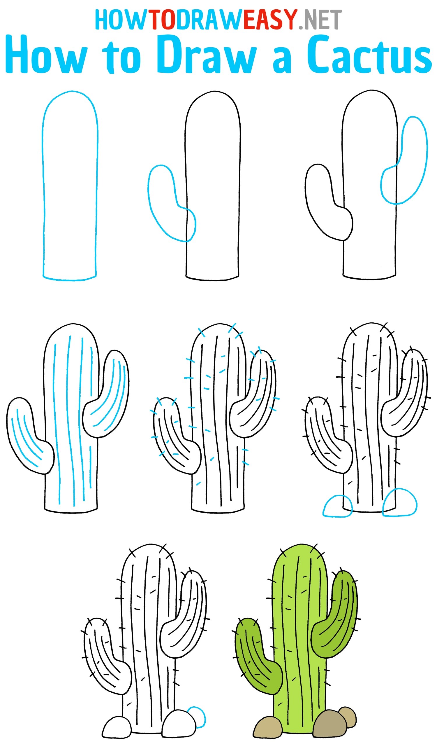 How to draw Cactus idea 5