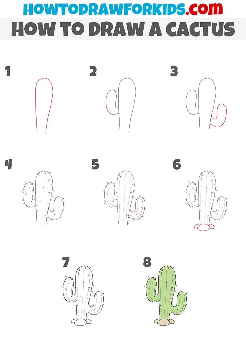 How to draw Cactus idea 6