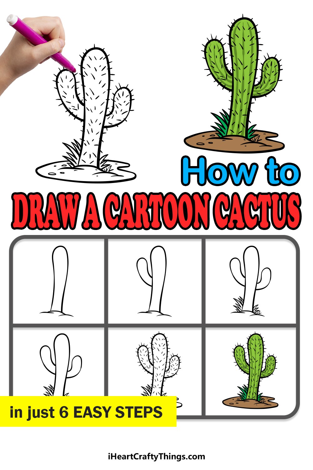 How to draw Cactus idea 8
