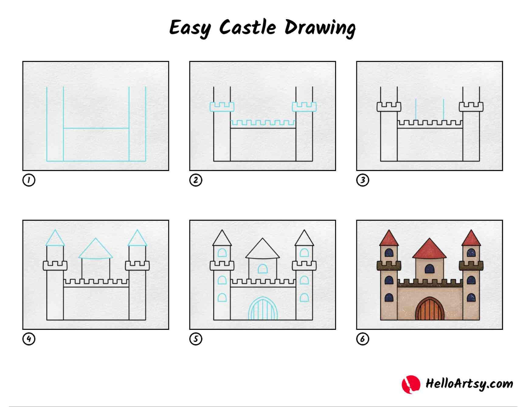 How to draw Castle Ideas 10