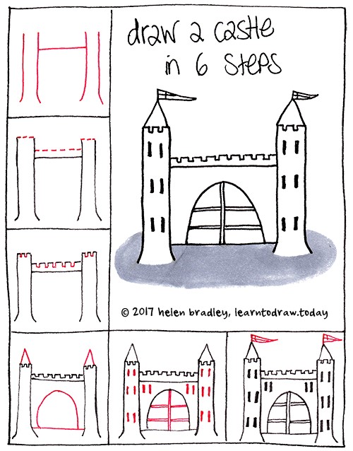 How to draw Castle Ideas 5