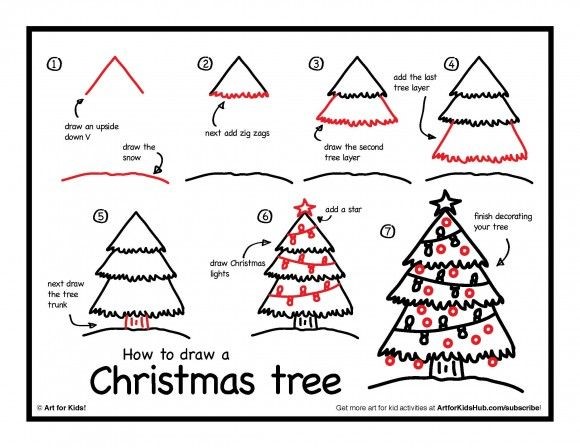 Christmas tree idea 12 Drawing Ideas