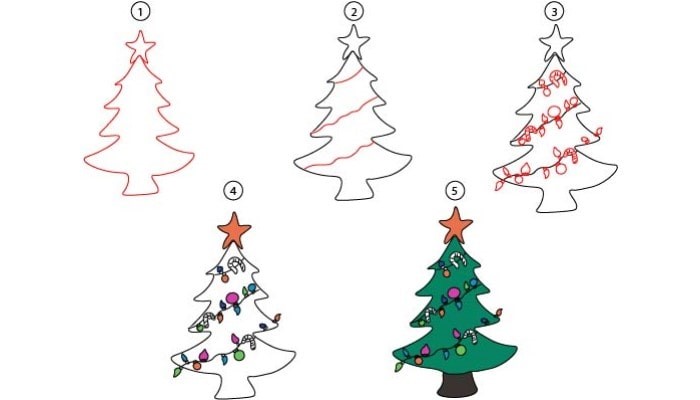 Christmas tree idea 16 Drawing Ideas