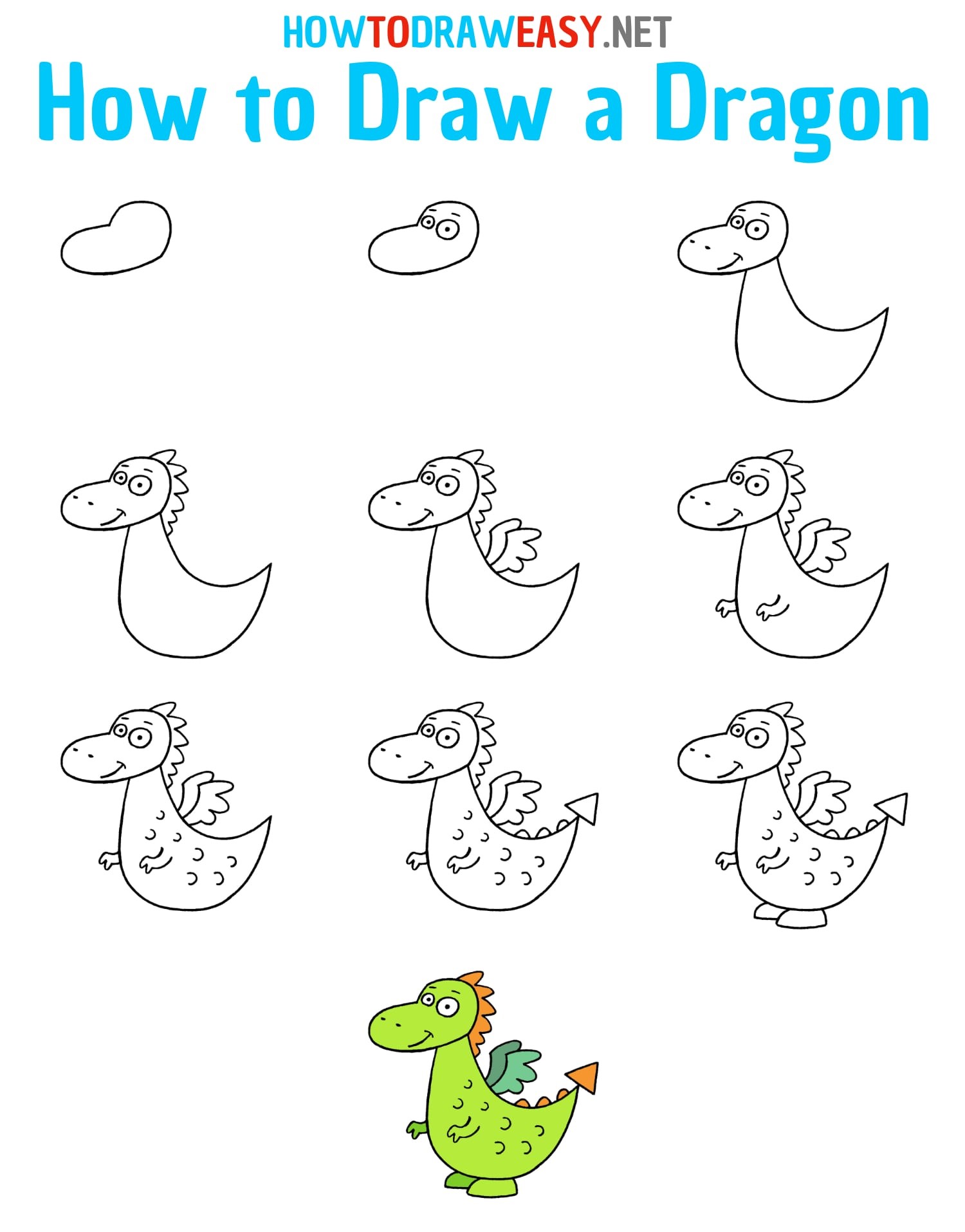 How to draw Dragon idea 2