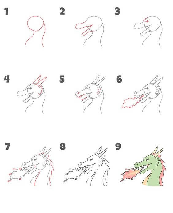 Dragon idea (21) Drawing Ideas