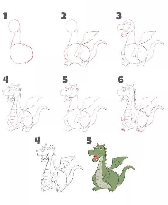 Dragon idea (31) Drawing Ideas