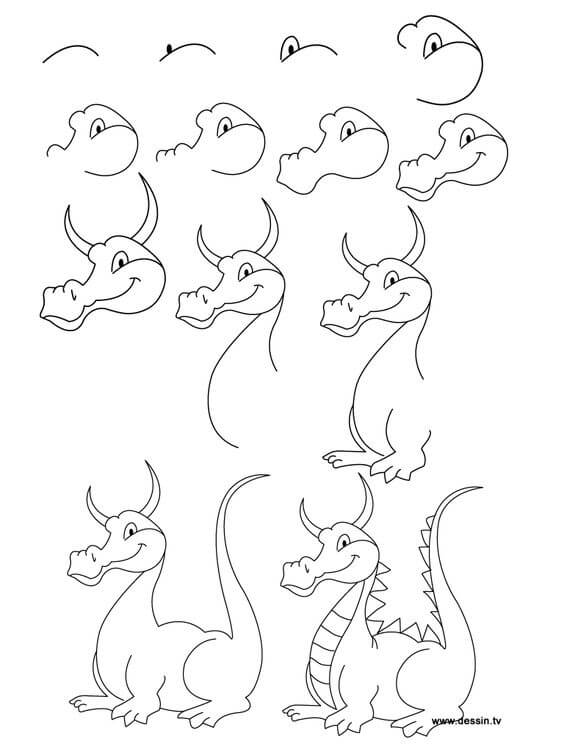 Dragon idea (37) Drawing Ideas