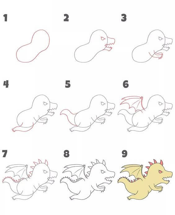 Dragon idea (42) Drawing Ideas