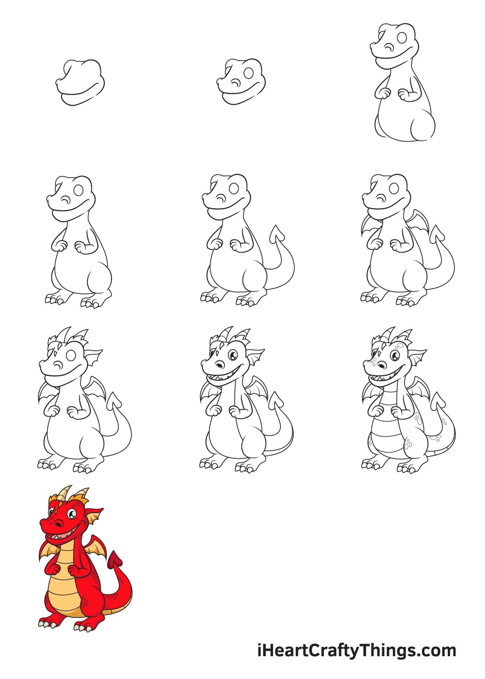 How to draw Dragon idea 5