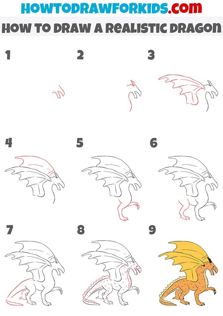 How to draw Dragon idea 7
