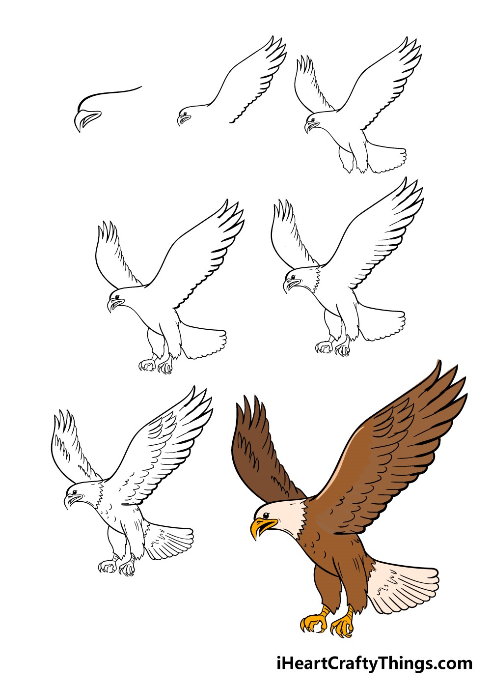 How to draw Eagle idea 1