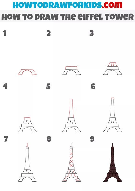 Eiffel Tower idea 8 Drawing Ideas