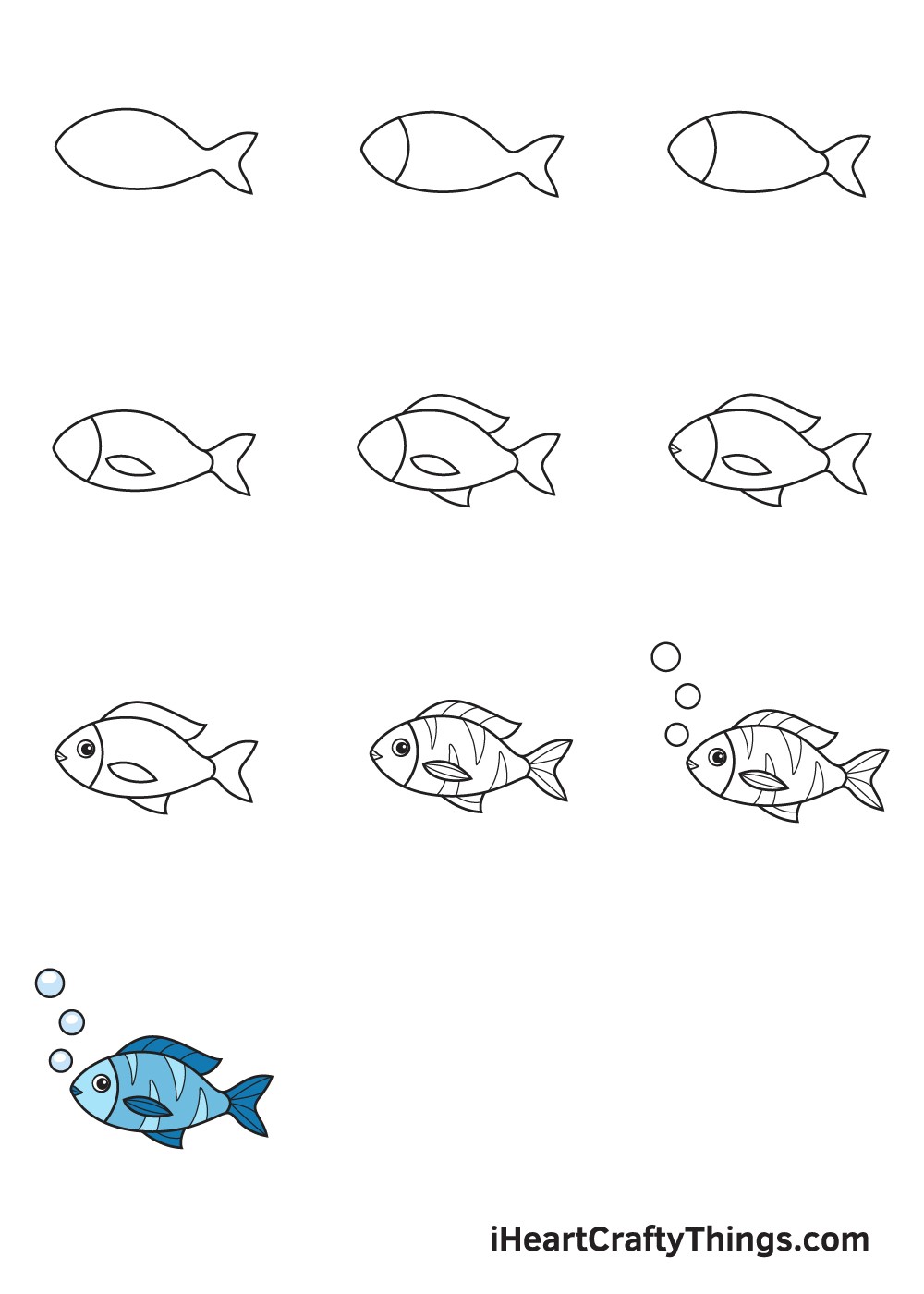 How to draw fish idea 1