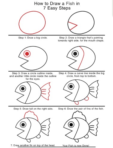 How to draw fish idea 17