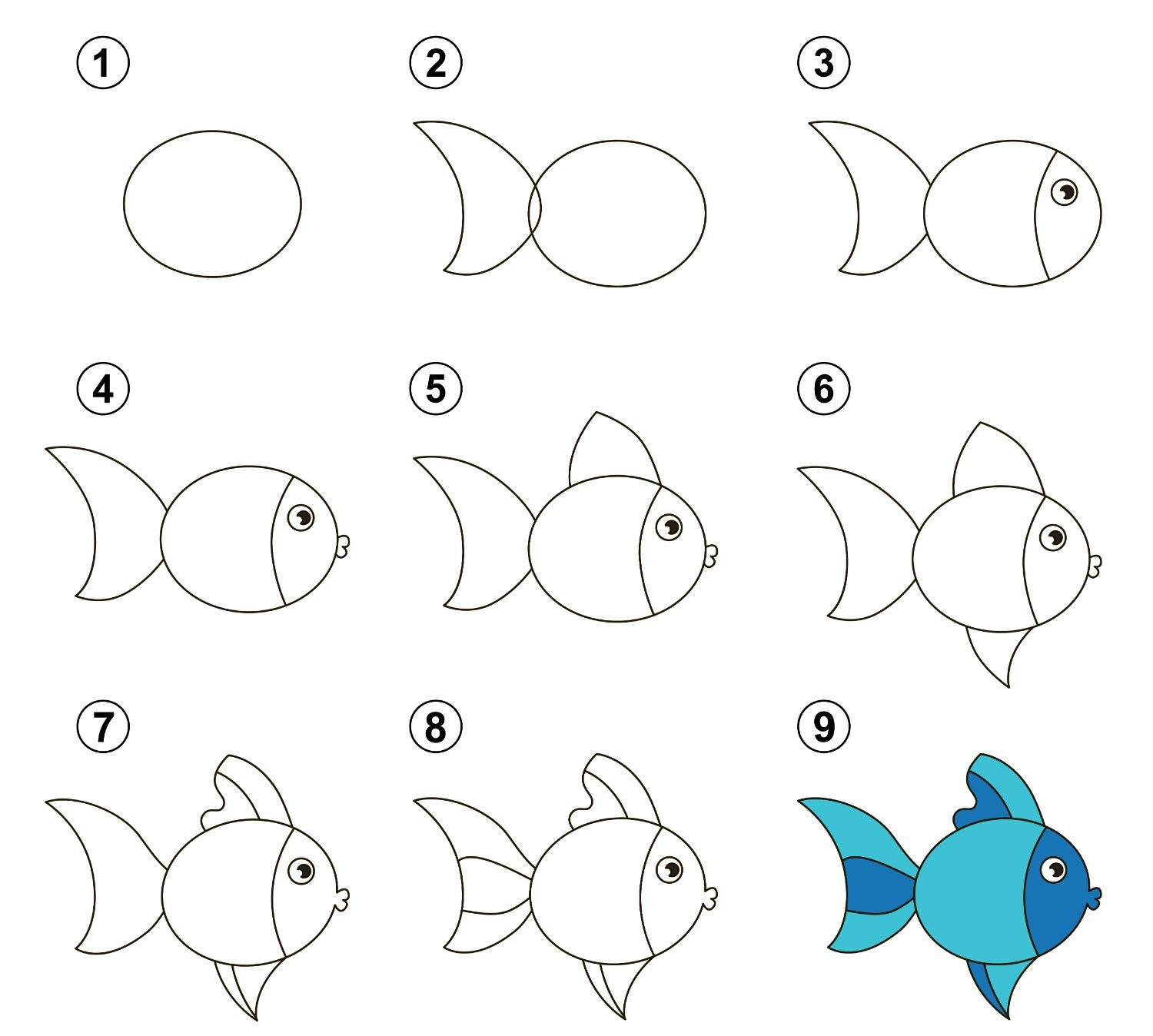 How to draw fish idea 4