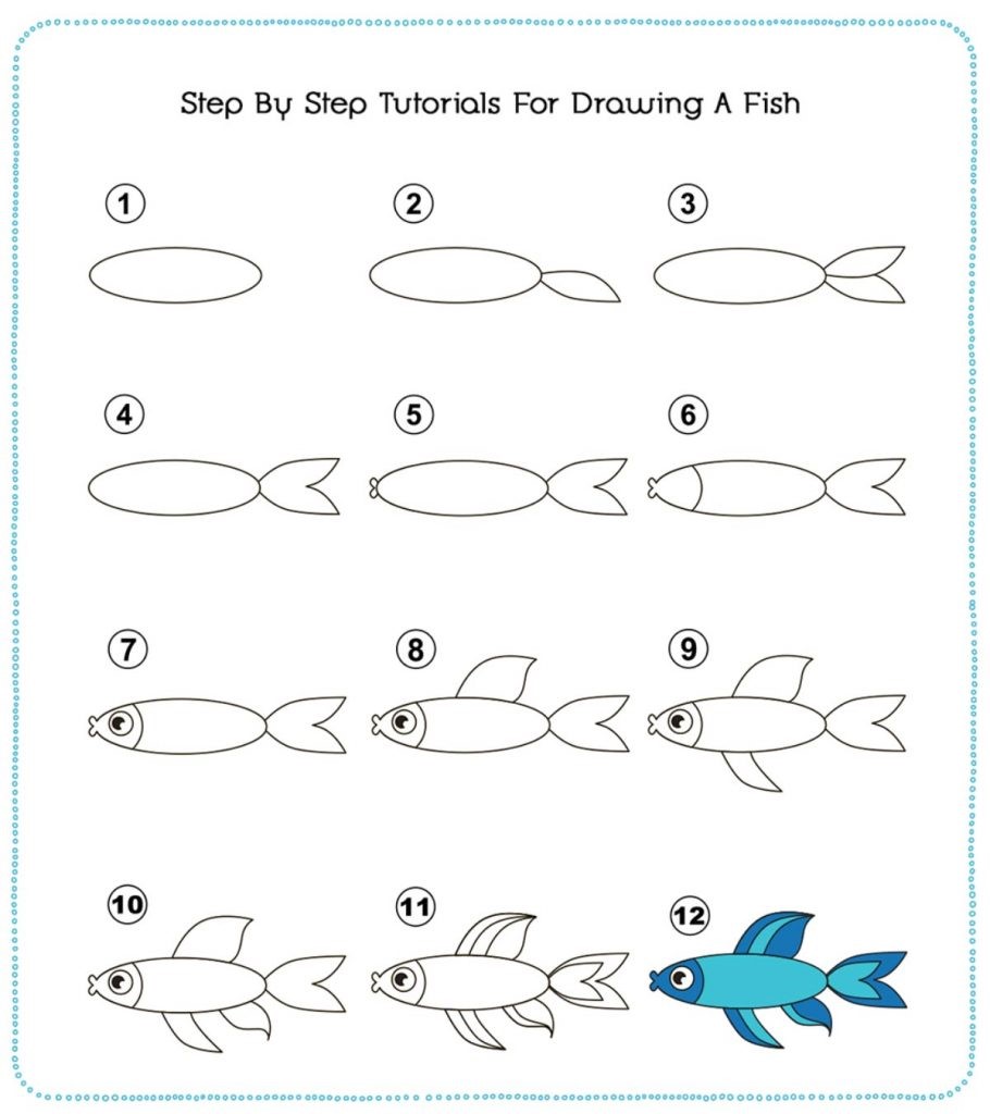 How to draw fish idea 7