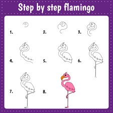 How to draw Flamingo idea 10