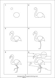 How to draw Flamingo idea 13