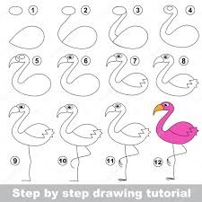 How to draw Flamingo idea 9