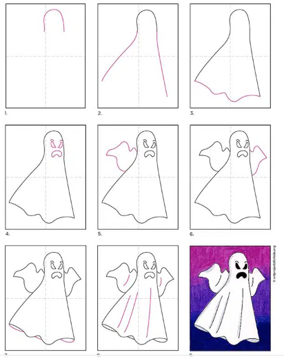 How to draw Ghost idea 10