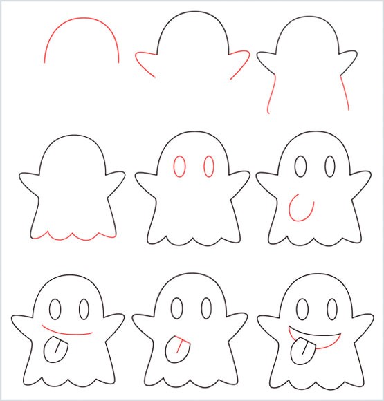 How to draw Ghost idea 3