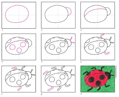 How to draw Ladybug idea 3