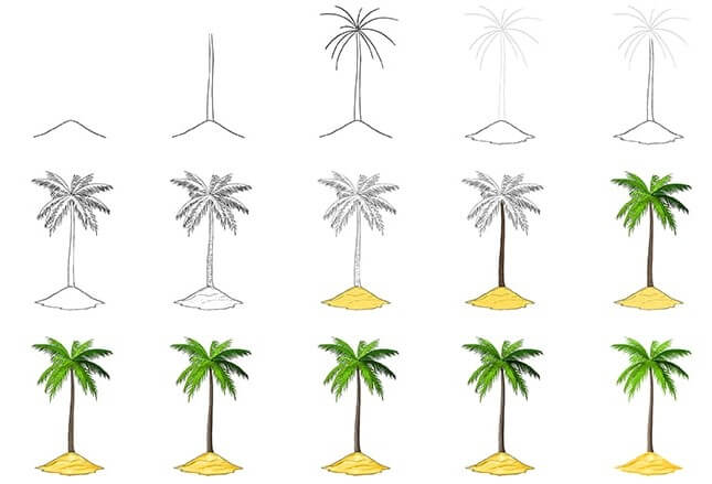 Palm tree idea (16) Drawing Ideas